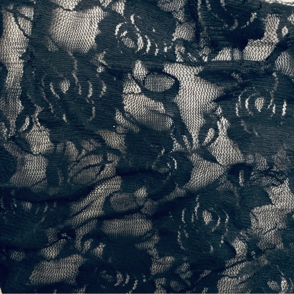 Robin K black and white stripe with lace back vest shawl cardigan size small - Picture 6 of 7